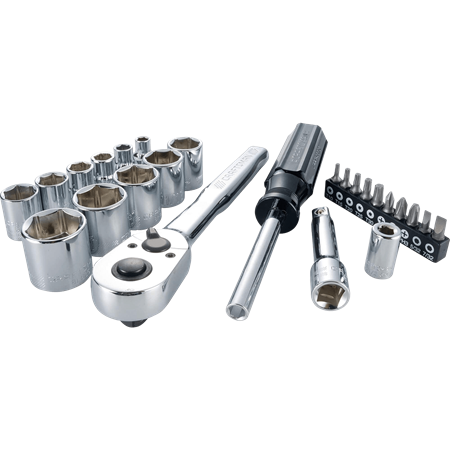 Juego de 24 piezas crique Craftsman, accesorios y tubos 3-8 pulgadas - Sistema SAE