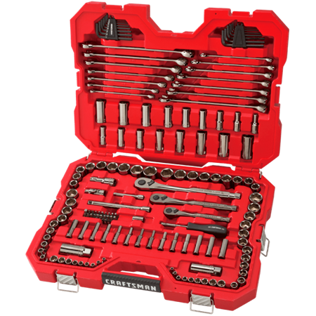 Juego de 150 piezas Craftsman 1-4 pulgadas, 3-8 pulgadas y 1-2 pulgadas Sistema MM-SAE